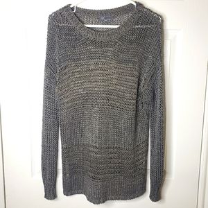 Vince metallic mesh net sweater xs